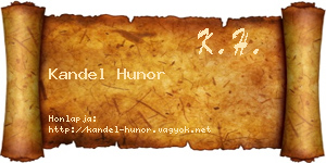 Kandel Hunor névjegykártya